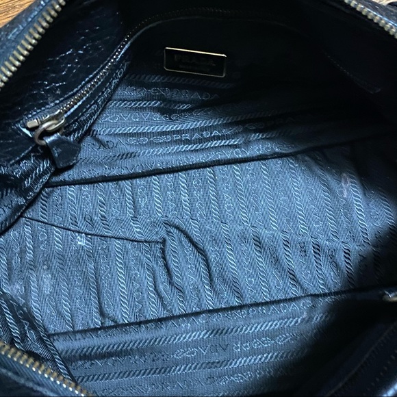 Authentic Prada Nylon Pebbled Leather Tote - Picture 8 of 13